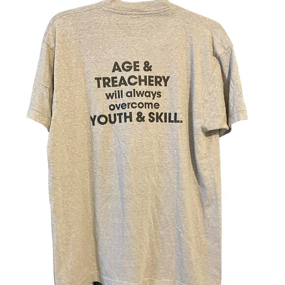 Vintage 80s Hard Knocks University 1985 Screw U Single Stitch Shirt Adult Large - Picture 3 of 3